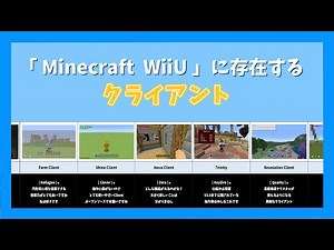 【 Minecraft : WiiU 】WiiUに存在するクライアント！！
