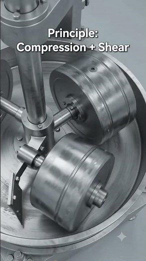 Edge Runner Mill Explained in 10 Seconds | #bharm #Pharmaceutical Engineering#fyp #explore #pharma