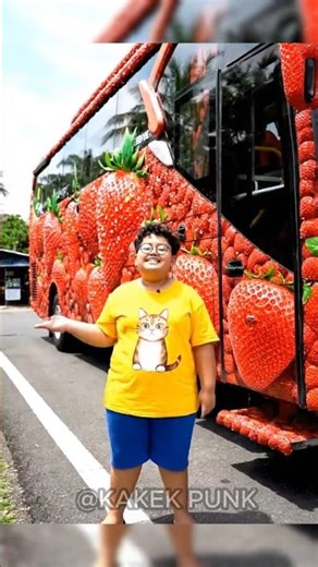 Keren nih, Denis naik bus telolet unik buat nyari takjil