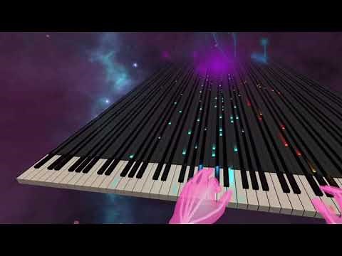 Oculus Quest VR Piano Training app demo with hand tracking