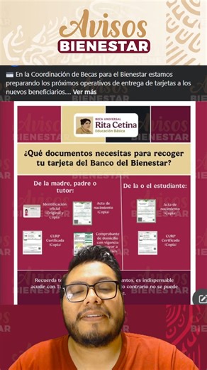 ¡ESTO DOCUMENTOS! necesitas para recibir tu tarjeta bienestar de la beca rita cetina y recibir los 1900 pesos | Avisos Bienestar