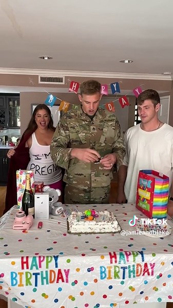 Soldier comes home to pregnancy news on his birthday 🥹 PART 2 | military pregnancy
