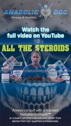 New video is live on my Anabolic Doc YouTube channel: "Complete List of Steroids: Benefits & Risks - Doctor’s Analysis with & without Testosterone." Guys have been asking me for a single video that evaluates all steroids, so this is it! In this video I’m breaking down all the steroids into 3 categories: cutting / fat loss / muscle preservation, bulking and mass / muscle strength, and the extreme “no fly zone” steroids. Because these steroids are so often used alongside testosterone, I cover thei