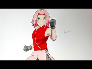 Tutoriel Dessin Manga fille: Sakura Haruno de Naruto.