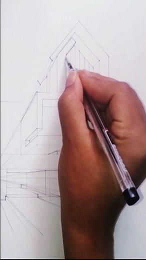 Dibujo arquitectónico a mano alzada
