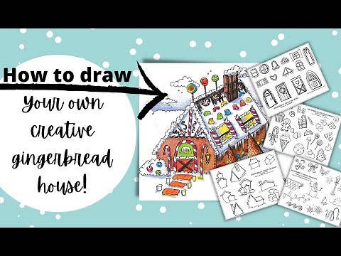 How to draw your own creative gingerbread house