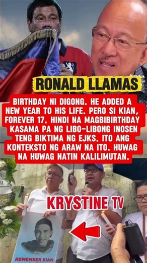 BIRTHDAY NI DIGONG SAMANTALANG SI KIAN FOREVER 17- Ronald Llamas #short #shortfeeds #politics