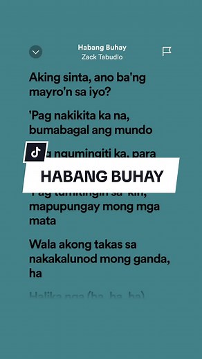 Habang Buhay Lyrics and Song By Zack Tabudlo