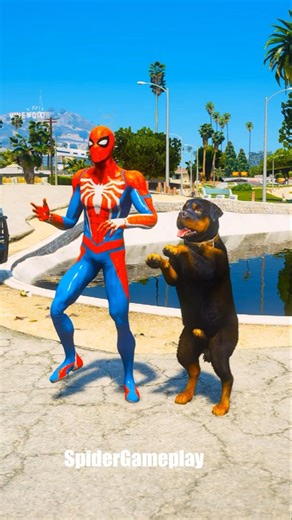 GTA V Dog teach us pure love Gameplay Ep-041 #shorts #gta5 #spiderman