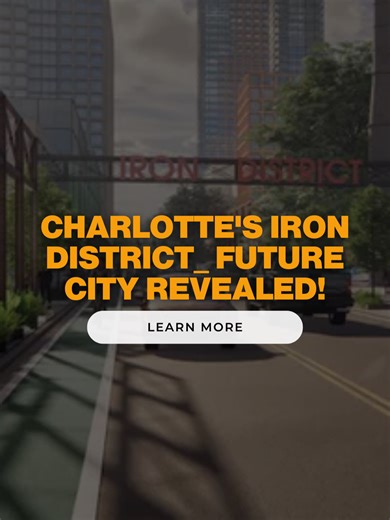 One of Charlotte’s most exciting new developments? The Iron District — a 55-acre mixed-use project between Uptown and South End. #CharlotteNC #IronDistrictCLT #CharlotteFuture #CharlotteConstruction #CLTDevelopment #QueenCity