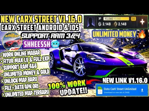 Update!! CarX Street MOD APK v.1.16.0 Gameplay - Unlimited Money Gold & Premium Car Anti Ban 2026