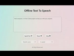 Text To Speech In JavaScript With Source Code | Source Code & Projects