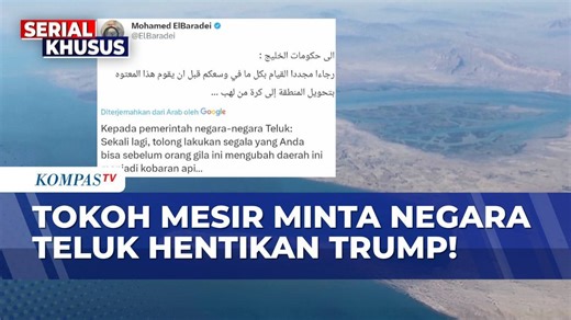 Tokoh Mesir ElBaradei Buka Suara! Soroti Ultimatum Trump ke Iran, Timur Tengah di Ujung Tanduk?