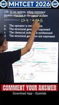 #129 MHTCET 2026 | PYQs Series | Gyanlab | Anjali Ma'am - Bsc Nursing #biology #mhtcet #gyanlab