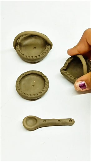 diy mini clay kitchen set, #miniature #art #kitchenset #clay #creativeclayideas #claypot #blackclay