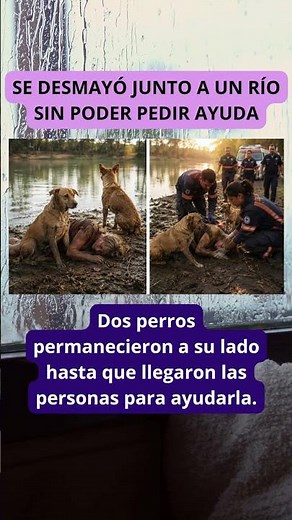 Dos perros callejeros se negaron a dejarla sola 2