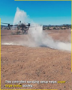 Powerful Drone Spraying In Open Field. #DroneSpray #AerialTools #OutdoorTech #FieldWorkGear #SmartOperation | Fun club
