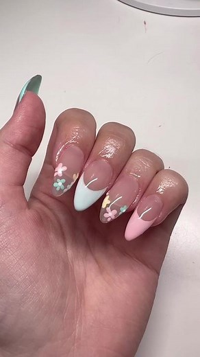 Pastel Flower Nail Designs Tutorial