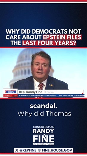 88K views · 5.8K reactions | Why did Democrats not care about releasing the Epstein Files the last four years? This is the question that everyone in the fake news media should be asking. Bottom line is that Democrats wanted to use the issue to push a fake narrative about President Trump. Sick people. | Rep. Randy Fine | Facebook