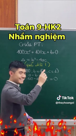 Học Giỏi Toán 9: Nhẩm Nghiệm PT Bậc 2 Hiệu Quả