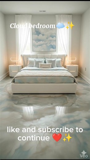 Wait Until You See This Cloud Room… 😳 #bedroomtransformation #epoxyfloor