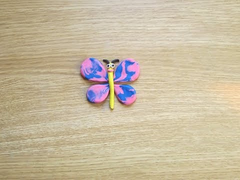 How to make butterfly with clay | Clay butterfly tutorial