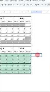 Demo nhanh Tạo lịch bằng công thức trong google sheet #googlesheets #calendar #mrphuc #exceltips