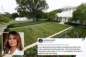 Ex-NYT reporter slams Melania's 'trashy, evil' Rose Garden redo