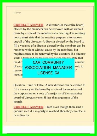 CAM COMMUNITY ASSOCIATION MANAGER LICENSE GA video