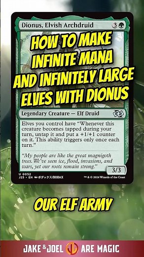 Dionus, Elvish Archdruid Elf Combo | Magic: The Gathering #Shorts