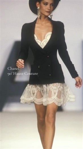 Chanel spring 1990 Couture Collection || #fashion #fyp #model #viral #xyzbca
