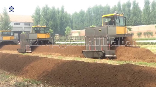 Animal Manure Fermentation Compost Turner Machine Windrow Crawler Compost Turner Machine