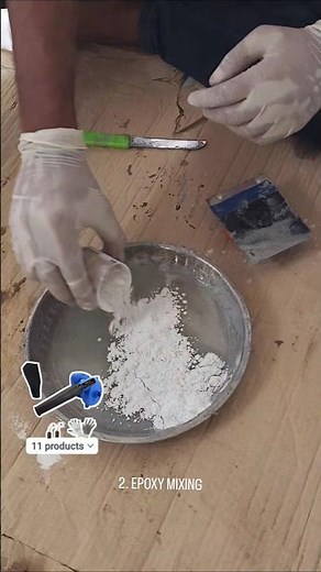 Tiles grouting with epoxy! #epoxyflooring #tiles #epoxyresin #tech