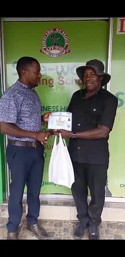 At the age of 83, he managed to get a driver's license at safe-ways driving school.congratulations Mr Ishemukuru | Safe-ways driving school zim