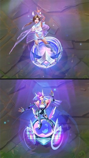 Heartsong vs Battle Dove Seraphine Dance Comparison #leagueoflegends