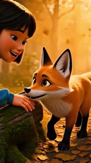The Brave Girl and the Shy Fox | A Heartwarming 3D Animated Story About Kindness #viral #shortstory