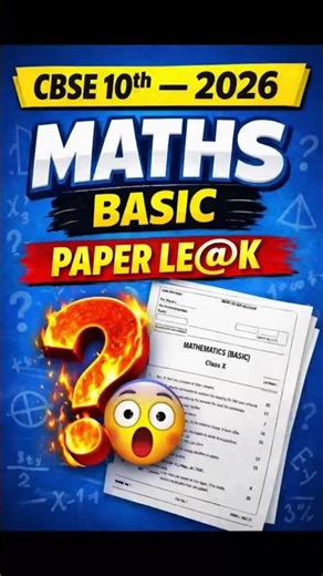 10th Maths Basic paper le@k🚨Most Expected Questions | Is baar yahi aayega? 😳 #CBSE2026 #Class10Maths