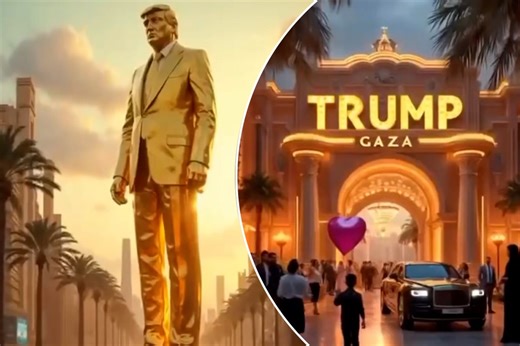AI video shows resort-like future for Gaza complete with golden Trump