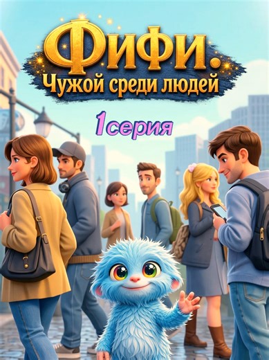 Маленький неземной пушистик с огромными радужными глазами. Добрый, наивный, эмоциональный. Он не злой пришелец, а потерявшийся. Он умеет чувствовать настроение мира, но не понимает земные правила. Пытается общаться, но люди вечно спешат, смотрят в телефоны, проходят мимо, будто его не существует. #мульт #фифи #дети #мама