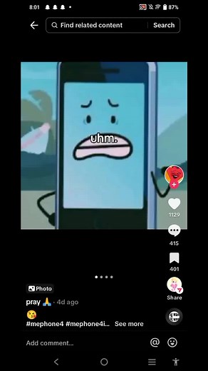 Cartoon Character's Emotional Journey on Social Media