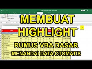 Belajar Excel | Cara Membuat Highlight Kolom/Baris Di Excel Berwarna Ketika Di Klik