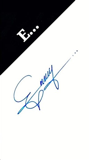 How to sign letter E | Letter E Signature Style #shorts