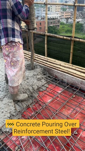 🏗️🔥 Precision Concrete Pouring! Watch the slab take shape! 💪🚧 #shorts #construction #viral