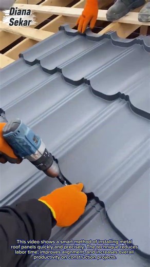 Fast Metal Roof Installation Technique | Boosting Work Efficiency