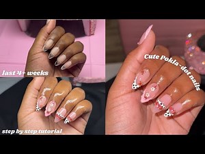 How to do GEL X NAILS at home 🩷| Step by Step Gel X + easy nail art 🩷