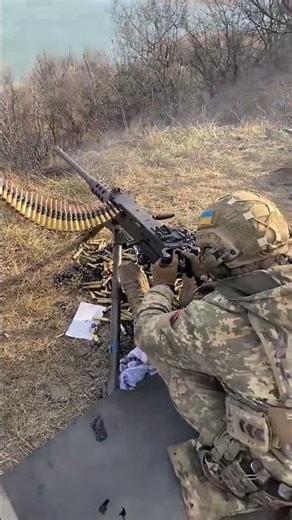 🔥 Ukrainian Soldiers Train with the M2 Browning .50 Cal