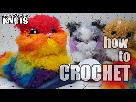 Fluffy rainbow cat amigurumi crochet tutorial