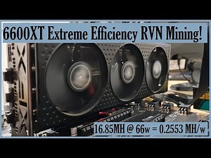 6600 XT Extremely Efficient RVN Mining | 16.85MH @ 66w Wall