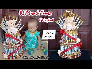 How to Make a Two-Tier Snack Tower Easily || DIY Snack Cake || Birthday Snack Tart