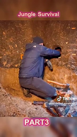 Building a Secret Survival Bunker in the Woods Bushcraft Skills#bushcraftskills #JungleSurvival #trending